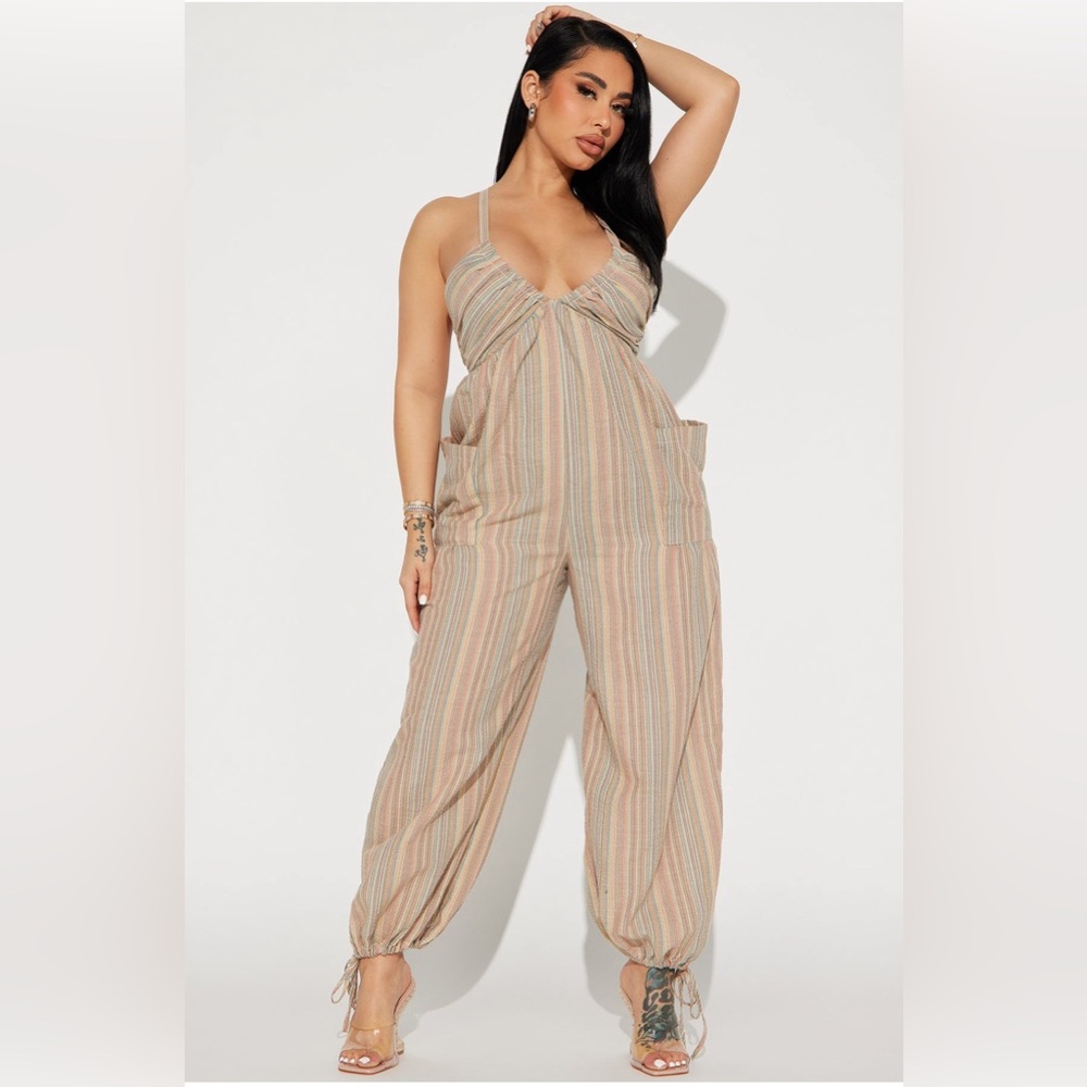 Fashion Nova Multicolor Striped Jumpsuit